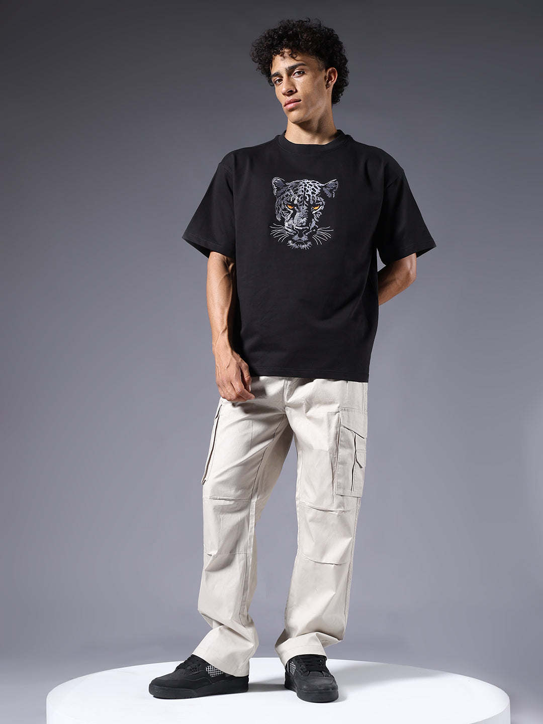 Rule the Streets in the Premium Panther Oversized T-shirt