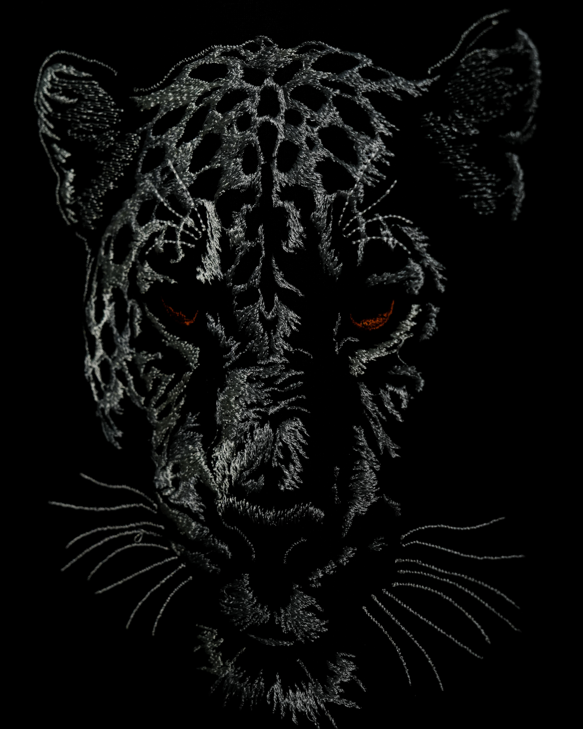 Black Panther Embroidered Oversized Tee