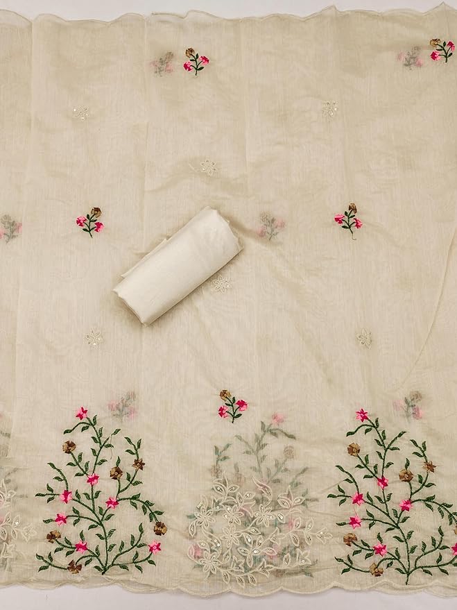 Premium Heavy Cotton Embroidered Suit with Chanderi Dupatta ✨