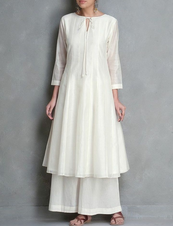 Off White Chanderi Kurta Set – Elegance Redefined