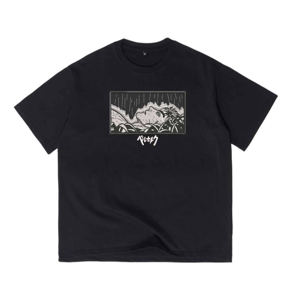 Escape into mystery with the Graphic Oversized T-Shirt